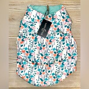 LUCY & CO Flowers Puffer Jacket Coat • Sleeveless Puff • Zipper • Large